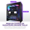 NZXT H7 Flow RGB - Boîtier PC ATX Moyen Format - Ventilateurs RGB - Ventilateur RGB Struct. Unique 360 mm Inclus - Gestion des c