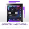 NZXT H7 Flow RGB - Boîtier PC ATX Moyen Format - Ventilateurs RGB - Ventilateur RGB Struct. Unique 360 mm Inclus - Gestion des c