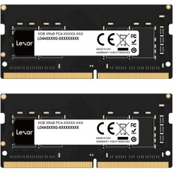 Lexar SODIMM DDR4 RAM Kit 16Go (2x8Go), DRAM 3200 MHz, RAM DDR4 SODIMM pour ordinateur portable 260-Pin SO-DIMM, Mémoire RAM, Me
