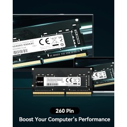 Lexar SODIMM DDR4 RAM Kit 16Go (2x8Go), DRAM 3200 MHz, RAM DDR4 SODIMM pour ordinateur portable 260-Pin SO-DIMM, Mémoire RAM, Me