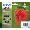 Epson Multipack 29 Fraise, Cartouches d'encre d'origine, 4 couleurs: Noir, Cyan, Magenta, Jaune, XP-235 XP-243 XP-245 XP-247 XP-