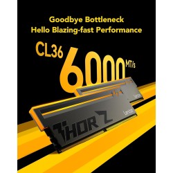 Lexar Thor Z Series RGB DDR5 RAM DDR5 32Go Kit (2x16Go) 6000 MHz CL36, DRAM UDIMM 288-Pin PC Mémoire RAM de Bureau, Mémoire Ordi