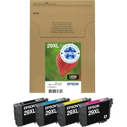 Epson EasyMail Multipack 29XL Fraise, Cartouches d'encre d'origine XL Haute Capacité, 4 couleurs: Noir, Cyan, Magenta, Jaune, Fo