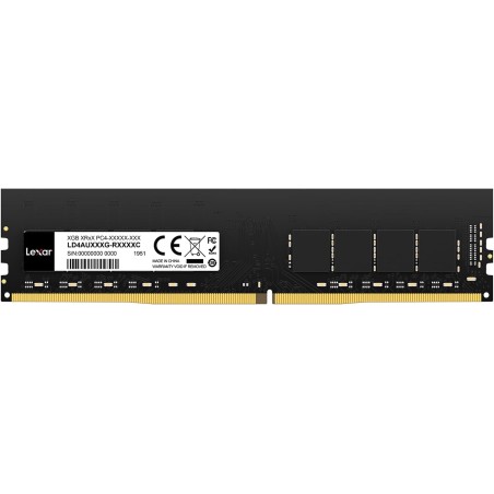 Lexar UDIMM RAM DDR4 16Go, 3200 MHz Mémoire, DRAM 288-Pin U-DIMM pour PC, Desktop, Computer, Memoire Haute Performance, Module R
