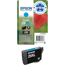 Epson 29XL Fraise Cyan, Cartouche d'encre d'origine XL Haute capacité, XP-235 XP-243 XP-245 XP-247 XP-255 XP-257 XP-332 XP-335 X