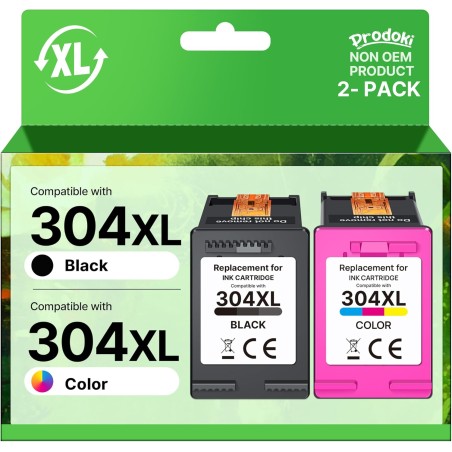 304XL Cartouches d'encre Remplacement pour HP Cartouche 304 Noir et Couleur pour Cartouche Encre 304 XL pour HP Deskjet 3760 262