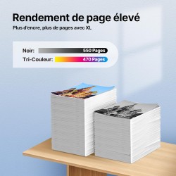503XL 503 XL Paquet de 8 Cartouche d'encre pour Epson 503 XL Multicouleur Compatibles avec Epson XP-5200 XP-5205 Workforce WF-29