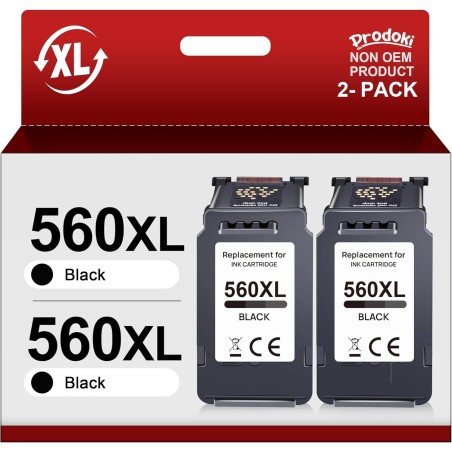 560 XL Noir Remplacement Cartouche pour Canon 560 560XL pour Canon PG-560 XL Encre pour Canon Pixma TS5350 TS7450a TS5350a TS530
