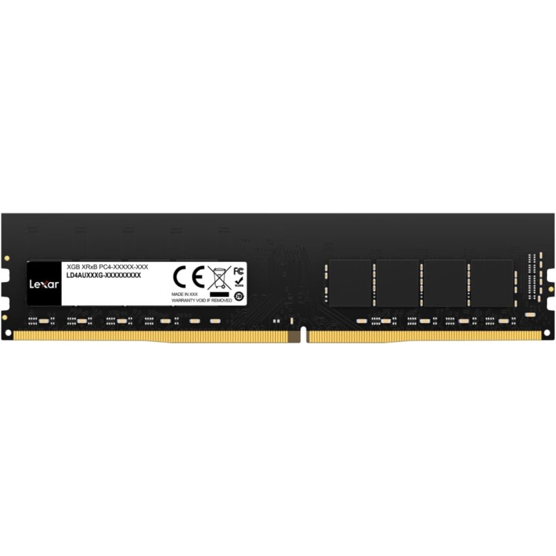 Lexar UDIMM RAM DDR4 32Go, 3200 MHz Mémoire, DRAM 288-Pin U-DIMM pour PC, Desktop, Computer, Memoire Haute Performance, Module R