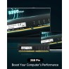Lexar UDIMM RAM DDR4 32Go, 3200 MHz Mémoire, DRAM 288-Pin U-DIMM pour PC, Desktop, Computer, Memoire Haute Performance, Module R