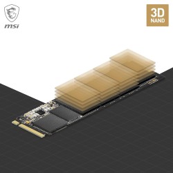 MSI SPATIUM M480 Pro PCIe 4.0 NVMe M.2 2TB - Disque SSD Interne 2 to, PCIe 4.0 NVMe M.2, Lecture 7400 MB/s & Écriture 7000 MB/s,