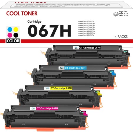 067H 067 Toner: Compatible pour Canon 067H 067 i-SENSYS MF657Cdw MF655Cdw MF651Cw LBP631Cw LBP632Cdw LBP633Cdw MF656Cdw MF653Cdw