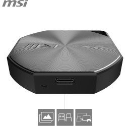 MSI DATAMAG 20Gbps 1TB - Disque SSD Externe Portable magnétique USB Type-C pour PC/Mac/iPhone/Android/Console, Capacité 1 to, 16