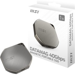 MSI DATAMAG 40Gbps 1TB - Disque SSD Externe Portable magnétique USB Type-C pour PC/Mac/iPhone/Android/Console, Capacité 1 to, 40