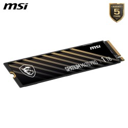 MSI SPATIUM M470 Pro SSD 1TB - Disque SSD Interne 1 to, PCIe 4.0 NVMe M.2, Lecture 6000 MB/s & Écriture 4500 MB/s, 3D NAND, Sécu