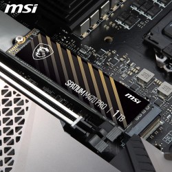 MSI SPATIUM M470 Pro SSD 1TB - Disque SSD Interne 1 to, PCIe 4.0 NVMe M.2, Lecture 6000 MB/s & Écriture 4500 MB/s, 3D NAND, Sécu