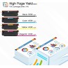 212A Cartouche de Toner: 4-Pack Compatible Remplacement pour HP 212A 212X W2120A W2120X W2121A W2122A W2123A pour Color Laserjet