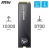 MSI SPATIUM M560 SSD 2TB - Disque SSD Interne 2 to PCIe 5.0 NVMe M.2, Lecture 10300 MB/s, Écriture 8700 MB/s, 3D NAND, Sécurité 