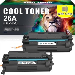 CF226A 26A Cartouche de Toner Noir: 2-Pack Compatible Remplacement pour HP 26A CF226A 26X CF226X pour LaserJet Pro M402dn M402n 