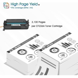 CF226A 26A Cartouche de Toner Noir: 2-Pack Compatible Remplacement pour HP 26A CF226A 26X CF226X pour LaserJet Pro M402dn M402n 