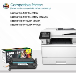 CF226A 26A Cartouche de Toner Noir: 2-Pack Compatible Remplacement pour HP 26A CF226A 26X CF226X pour LaserJet Pro M402dn M402n 