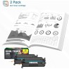 CF226A 26A Cartouche de Toner Noir: 2-Pack Compatible Remplacement pour HP 26A CF226A 26X CF226X pour LaserJet Pro M402dn M402n 