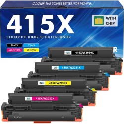 415X 415A Toner: (avec Puce) Compatible pour HP 415X Toner Color LaserJet Pro MFP M479fdw M479fnw M479dw M479fdn M454dw M454dn M