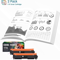 Cool Toner Cartouche de Toner Compatible pour HP 17A CF217A Laserjet Pro MFP M130FW M130FN M130NW M130A Pro M102w M102a M130 M10