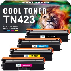 Cool Toner TN423 Lot de 4 Cartouches de Toner compatibles pour Brother TN-423 TN-421 TN421 HL-L8260CDW HL-L8360CDW MFC-L8690CDW 