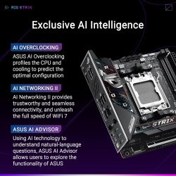 ASUS ROG Strix B850-I Gaming WiFi AMD Mini-ITX Motherboard, 10+2+1 Power Stages, DDR5 Slots, Two M.2 Slots, PCIe® 5.0, WiFi 7, U
