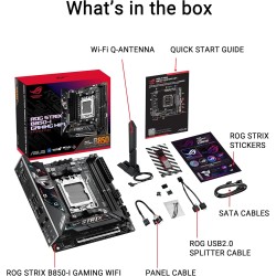 ASUS ROG Strix B850-I Gaming WiFi AMD Mini-ITX Motherboard, 10+2+1 Power Stages, DDR5 Slots, Two M.2 Slots, PCIe® 5.0, WiFi 7, U