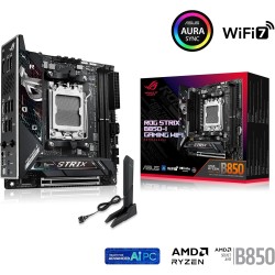 ASUS ROG Strix B850-I Gaming WiFi AMD Mini-ITX Motherboard, 10+2+1 Power Stages, DDR5 Slots, Two M.2 Slots, PCIe® 5.0, WiFi 7, U