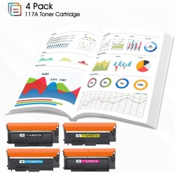 Cool Toner Cartouche 117A de Compatible avec HP Color Laser MFP 178nw 179fnw 150nw 150a 178nwg 179fwg 178 179 150 W2070A W2071A 