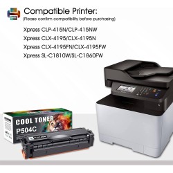 Cool Toner Compatibles de Cartouche de Toner pour Samsung CLT-P504C CLT-504S CLT-K504S CLT-C504S CLT-M504S CLT-Y504S Xpress SL-C