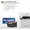 TN-3600XL TN-3600 Toner avec Puce Compatible pour Brother TN3600XL HL-L5210DN MFC-L5710DW MFC-L5710DN MFC-L6710DW HL-L6210DW DCP
