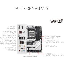 ASUS ROG STRIX B650-A GAMING WIFI – Carte mère gaming AMD Ryzen AM5 ATX (12+2 phases d'alimentation, DDR5, 3 x M.2, PCIe 4.0, 2.