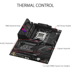 ASUS ROG STRIX B650E-E GAMING – Carte mère AMD Ryzen AM5 ATX (16+2 phases d'alimentation, DDR5, 4 x M.2, PCIe 5.0, WiFi 6E, 2.5G