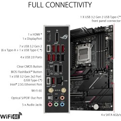 ASUS ROG STRIX B650E-E GAMING – Carte mère AMD Ryzen AM5 ATX (16+2 phases d'alimentation, DDR5, 4 x M.2, PCIe 5.0, WiFi 6E, 2.5G