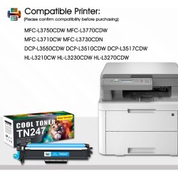TN247 DCP-L3550CDW TN-243CMYK Toner: Compatible pour Brother MFC-L3750CDW Toner TN243 MFC-L3770CDW HL-L3210CW HL-L3230CDW MFC-L3