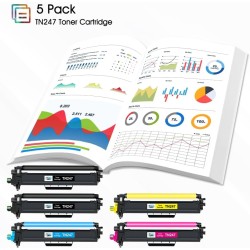 TN247 DCP-L3550CDW TN-243CMYK Toner: Compatible pour Brother MFC-L3750CDW Toner TN243 MFC-L3770CDW HL-L3210CW HL-L3230CDW MFC-L3