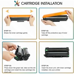 TN247 DCP-L3550CDW TN-243CMYK Toner: Compatible pour Brother MFC-L3750CDW Toner TN243 MFC-L3770CDW HL-L3210CW HL-L3230CDW MFC-L3
