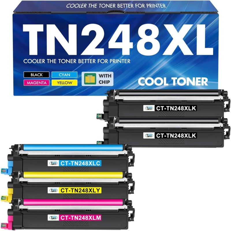 TN248XL TN248 MFC-L3760CDW Toner 5-Pack Compatible pour Brother TN-248 TN-248XL TN-248CMYK MFC-L3740CDW DCP-L3560CDW MFC-L3740CD