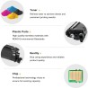TN248XL TN248 MFC-L3760CDW Toner 5-Pack Compatible pour Brother TN-248 TN-248XL TN-248CMYK MFC-L3740CDW DCP-L3560CDW MFC-L3740CD