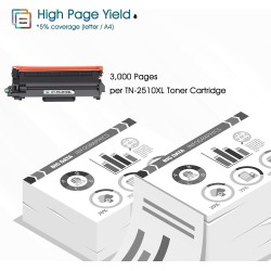 TN2510XL TN2510 TN-2510XL MFC-L2800DW Toner: Compatible pour Brother TN 2510XL 2510 XL TN-2510 pour DCP-L2627DWE DCP-L2665DW DCP