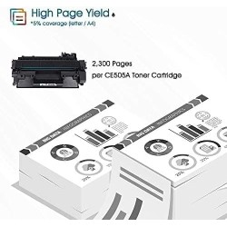 Cool Toner Lot de 2 Cartouches de Toner de Rechange pour HP 05A CE505A 05X CE505X Laserjet P2030 P2035 P2035N P2050 P2055 P2055D