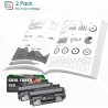 Cool Toner Lot de 2 Cartouches de Toner de Rechange pour HP 05A CE505A 05X CE505X Laserjet P2030 P2035 P2035N P2050 P2055 P2055D