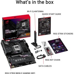 ASUS ROG Strix B850-E Gaming WiFi AMD Motherboard, 16+2+2 Power Stages, DDR5 Slots, Five M.2 Slots, PCIe® 5.0, WiFi 7, USB4® Typ