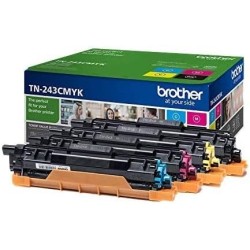Brother TN-243CMYK Cartouche de Toner Original Imprime jusqu'à 1000 Pages, Cyan, Magenta, Jaune, Noir