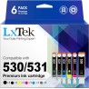 Lxtek cartouche pgi-530 cli-531 compatible pour canon 530 531 pgi-530 cli-531 cartouches d'encre pour canon ts8750 ts8751 (1 pgb
