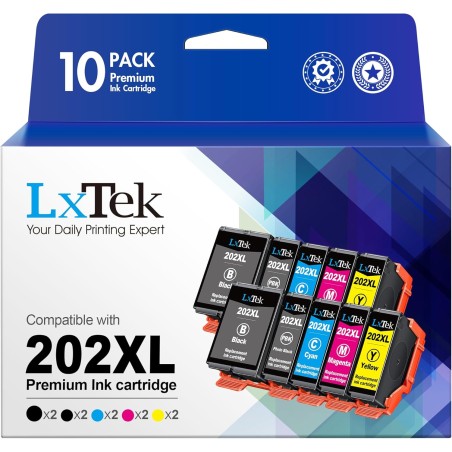 LxTek 202 XL 202XL Compatible pour Epson 202 XL pour Epson XP 6105 pour Expression Premium XP-6100 XP-6105 XP-6000 XP-6005 XP-60